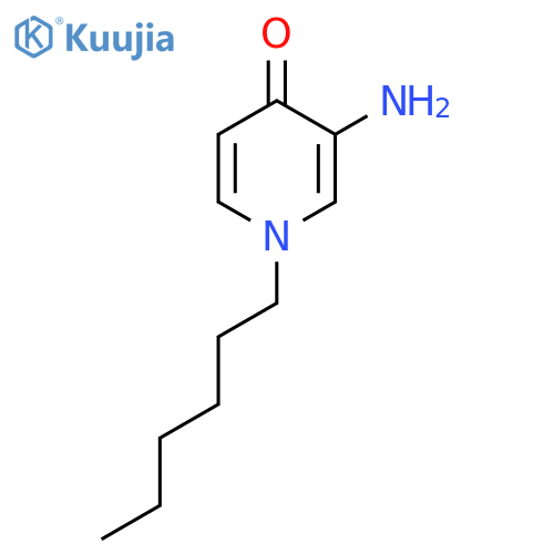 3-amino-1-hexyl-1,4-dihydropyridin-4-one structure