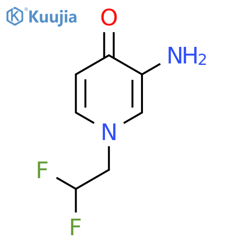 3-amino-1-(2,2-difluoroethyl)-1,4-dihydropyridin-4-one structure