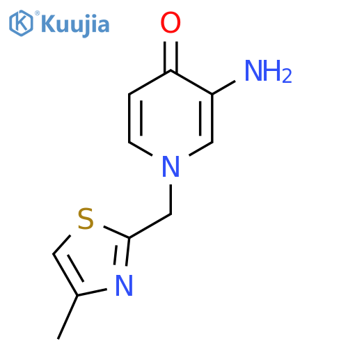 3-amino-1-(4-methyl-1,3-thiazol-2-yl)methyl-1,4-dihydropyridin-4-one structure
