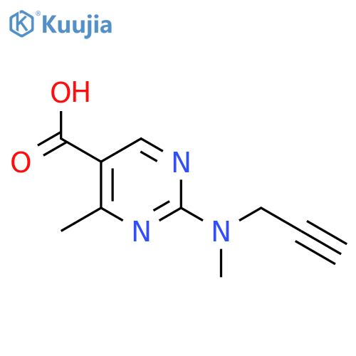 4-methyl-2-methyl(prop-2-yn-1-yl)aminopyrimidine-5-carboxylic acid structure