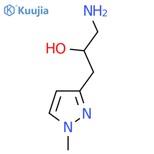 1-amino-3-(1-methyl-1H-pyrazol-3-yl)propan-2-ol structure