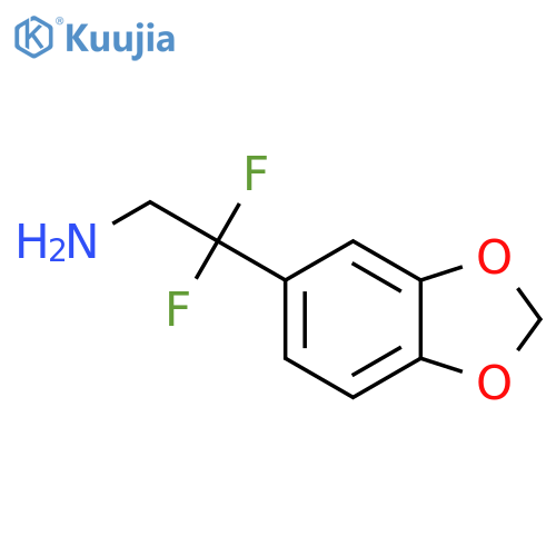 2-(1,3-dioxaindan-5-yl)-2,2-difluoroethan-1-amine structure