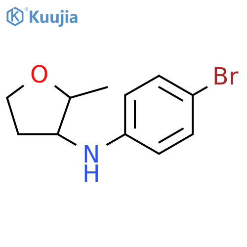 N-(4-bromophenyl)-2-methyloxolan-3-amine structure