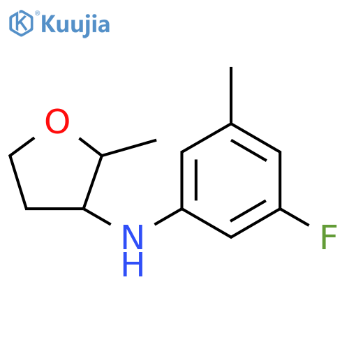 N-(3-fluoro-5-methylphenyl)-2-methyloxolan-3-amine structure