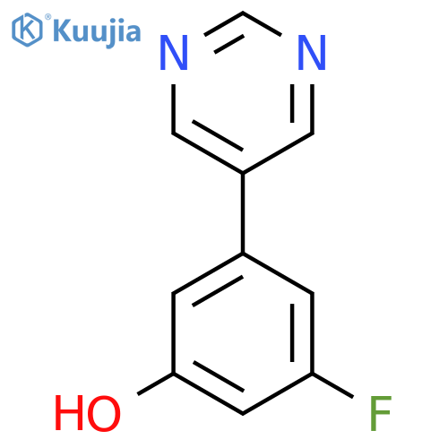 3-Fluoro-5-(pyrimidin-5-yl)phenol structure