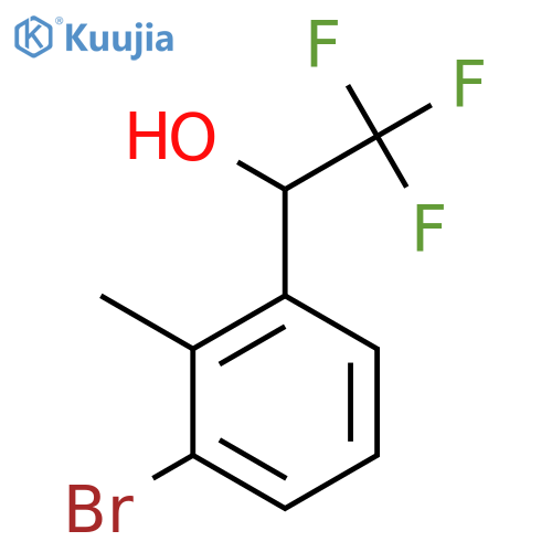 1-(3-bromo-2-methylphenyl)-2,2,2-trifluoroethan-1-ol structure