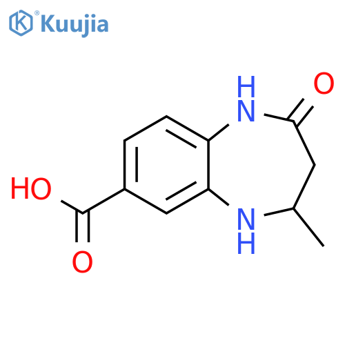 4-methyl-2-oxo-2,3,4,5-tetrahydro-1H-1,5-benzodiazepine-7-carboxylic acid structure