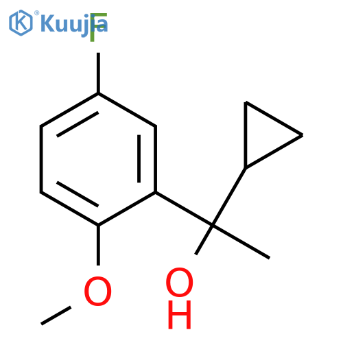 1-cyclopropyl-1-(5-fluoro-2-methoxyphenyl)ethanol structure
