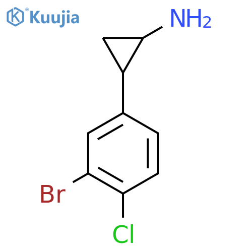 2-(3-bromo-4-chlorophenyl)cyclopropan-1-amine structure