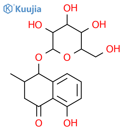 3,4-Dihydro-4,8-dihydroxy-3-methyl-1(2H)-naphthalenone; (3R,4S)-form, 4-O-β-D-Glucopyranoside structure