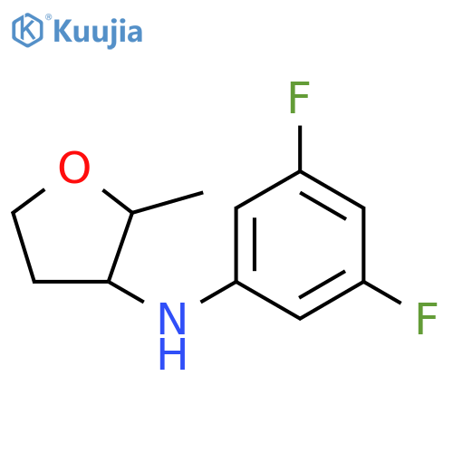 N-(3,5-difluorophenyl)-2-methyloxolan-3-amine structure