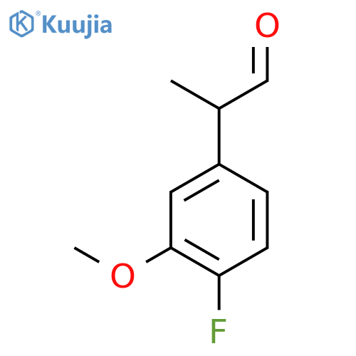 2-(4-fluoro-3-methoxyphenyl)propanal structure