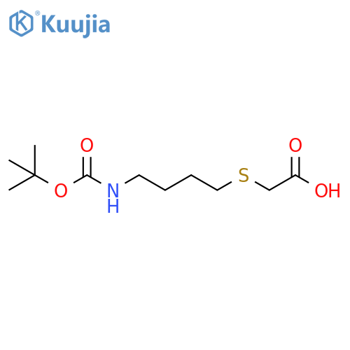 2-[(4-{[(tert-butoxy)carbonyl]amino}butyl)sulfanyl]acetic acid structure