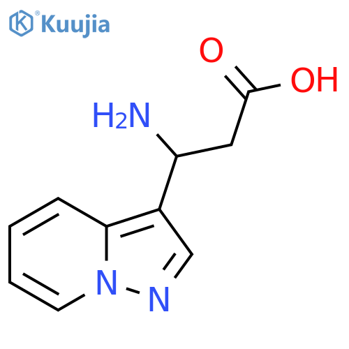 3-amino-3-{pyrazolo1,5-apyridin-3-yl}propanoic acid structure