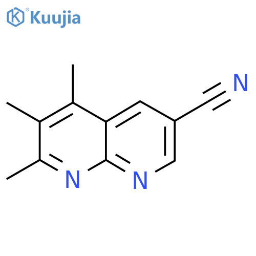 5,6,7-Trimethyl-1,8-naphthyridine-3-carbonitrile structure