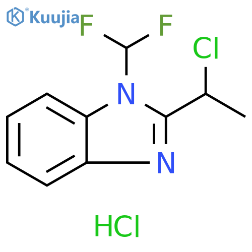 2-(1-Chloroethyl)-1-(difluoromethyl)benzimidazole hydrochloride structure