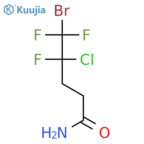 5-bromo-4-chloro-4,5,5-trifluoropentanamide structure