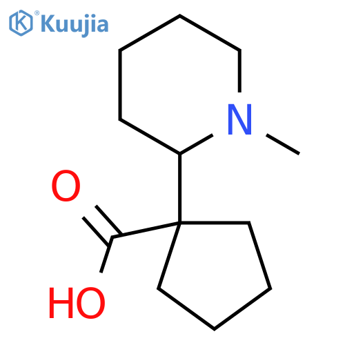 1-(1-methylpiperidin-2-yl)cyclopentane-1-carboxylic acid structure