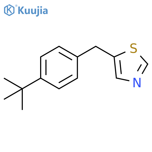 5-(4-tert-butylphenyl)methyl-1,3-thiazole structure