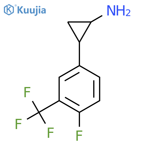 2-4-fluoro-3-(trifluoromethyl)phenylcyclopropan-1-amine structure