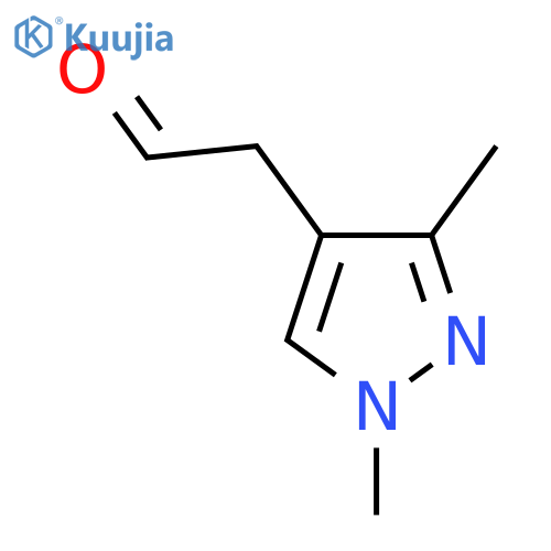 2-(1,3-dimethyl-1H-pyrazol-4-yl)acetaldehyde structure