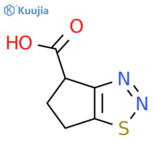 4H,5H,6H-cyclopenta[d][1,2,3]thiadiazole-4-carboxylic acid structure