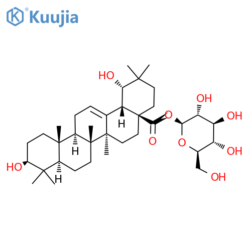 Siaresinolic acid 28-O-beta-D-glucopyranosyl ester structure