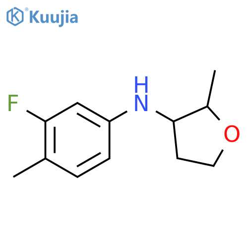 N-(3-fluoro-4-methylphenyl)-2-methyloxolan-3-amine structure