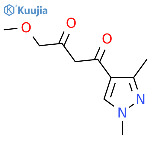 1-(1,3-dimethyl-1H-pyrazol-4-yl)-4-methoxybutane-1,3-dione structure
