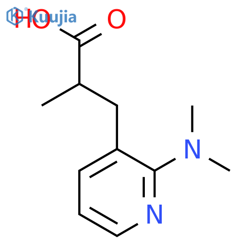3-2-(dimethylamino)pyridin-3-yl-2-methylpropanoic acid structure