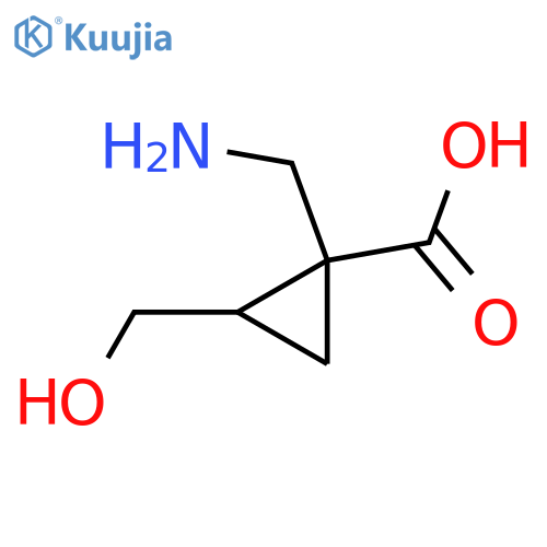 1-(Aminomethyl)-2-(Hydroxymethyl)cyclopropane-1-carboxylic acid structure