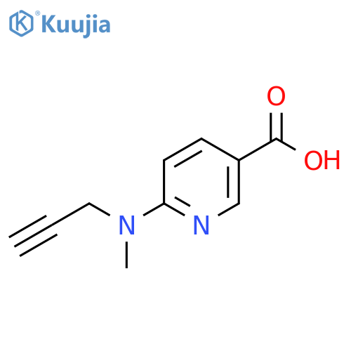 6-methyl(prop-2-yn-1-yl)aminopyridine-3-carboxylic acid structure