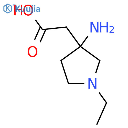 2-(3-amino-1-ethylpyrrolidin-3-yl)acetic acid structure