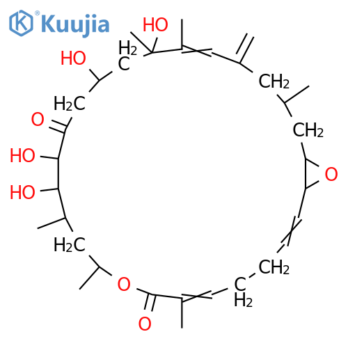 9,27-Dioxabicyclo[24.1.0]heptacosa-2,6,20-triene-8,15-dione,13,14,17,19-tetrahydroxy-7,10,12,19,20,24-hexamethyl-22-methylene-, (1S,3E,7E,10S,12R,13S,14R,15E,17R,19R,24R,26S)- structure
