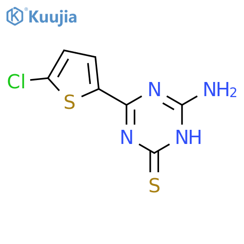 1,3,5-Triazine-2(1H)-thione, 6-amino-4-(5-chloro-2-thienyl)- structure