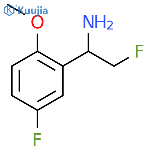 2-fluoro-1-(5-fluoro-2-methoxyphenyl)ethan-1-amine structure