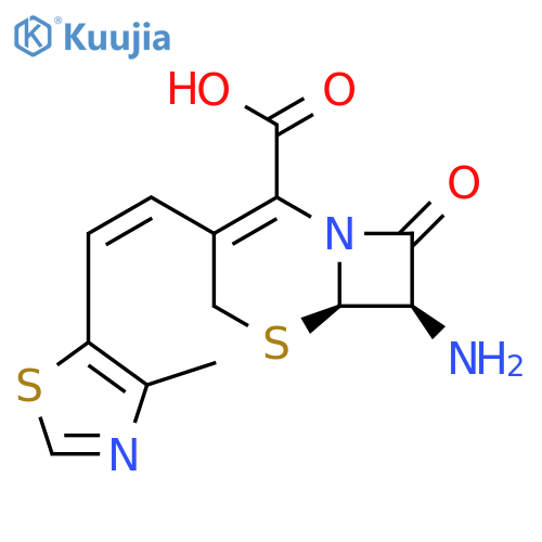 (6R,7R)-7-Amino-3-(Z)-2-(4-methylthiazol-5-yl)ethenyl-3-cephem-4-carboxylic Acid structure