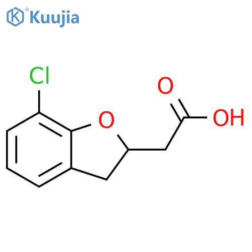 2-(7-chloro-2,3-dihydro-1-benzofuran-2-yl)acetic acid structure