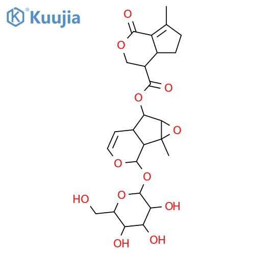 Cyclopenta[c]pyran-4-carboxylicacid, 1,3,4,4a,5,6-hexahydro-7-methyl-1-oxo-, 2-(b-D-glucopyranosyloxy)-1a,1b,2,5a,6,6a-hexahydro-1a-methyloxireno[4,5]cyclopenta[1,2-c]pyran-6-ylester (9CI) structure