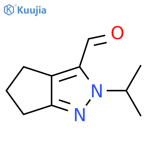 3-Cyclopentapyrazolecarboxaldehyde, 2,4,5,6-tetrahydro-2-(1-methylethyl)- structure
