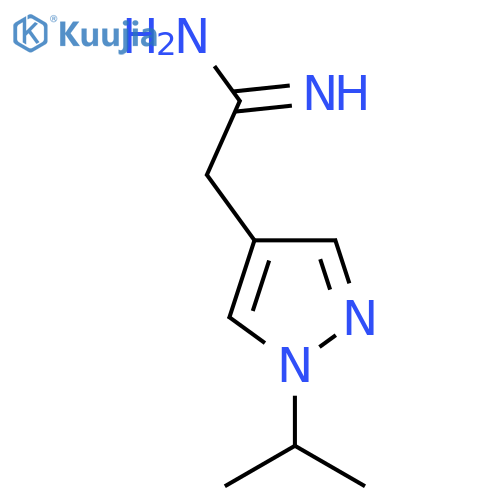 2-1-(propan-2-yl)-1H-pyrazol-4-ylethanimidamide structure