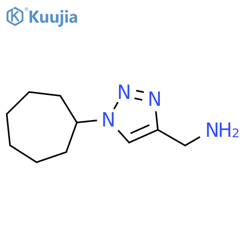 (1-cycloheptyl-1H-1,2,3-triazol-4-yl)methanamine structure