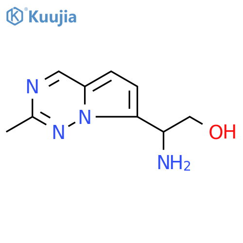 2-Amino-2-(2-methylpyrrolo[2,1-f][1,2,4]triazin-7-yl)ethan-1-ol structure