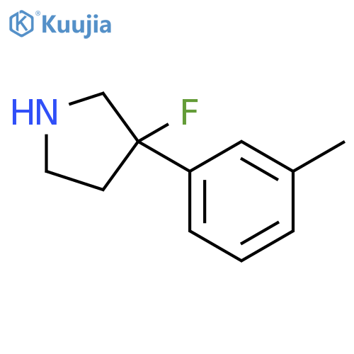 3-fluoro-3-(3-methylphenyl)pyrrolidine structure