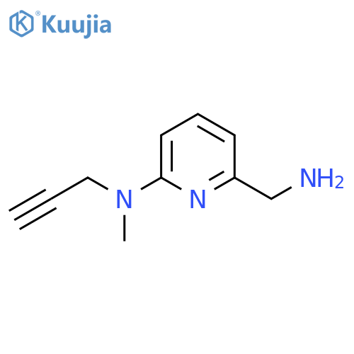 6-(aminomethyl)-N-methyl-N-(prop-2-yn-1-yl)pyridin-2-amine structure