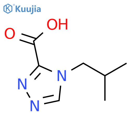 4H-1,2,4-Triazole-3-carboxylic acid, 4-(2-methylpropyl)- structure