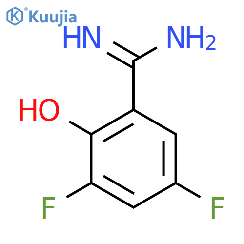 3,5-difluoro-2-hydroxybenzene-1-carboximidamide structure