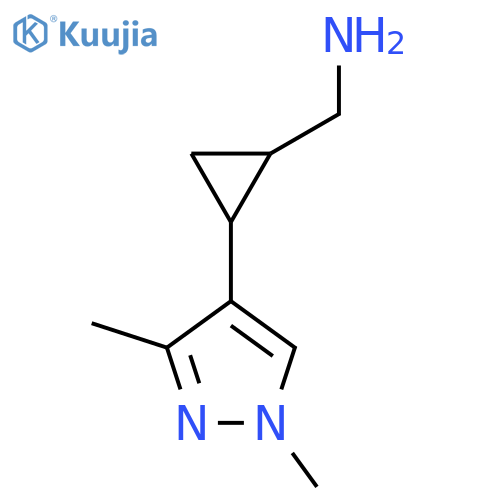 2-(1,3-dimethyl-1H-pyrazol-4-yl)cyclopropylmethanamine structure