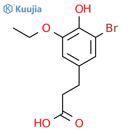 3-(3-bromo-5-ethoxy-4-hydroxyphenyl)propanoic acid structure