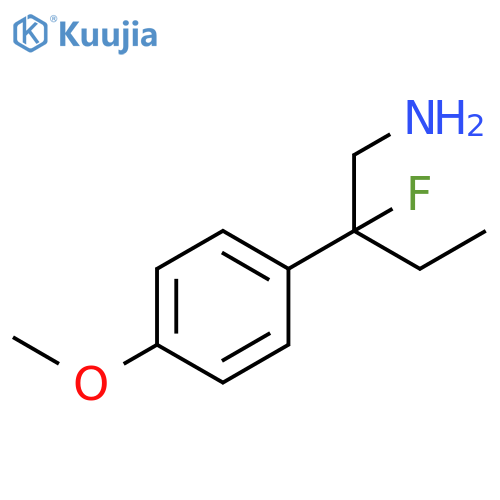 2-fluoro-2-(4-methoxyphenyl)butan-1-amine structure